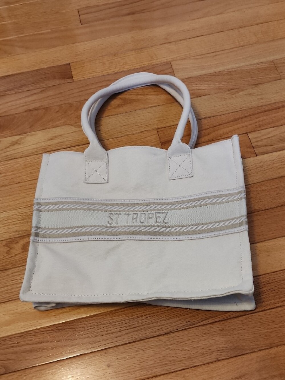 A New Day Cream Slide Sandals with Matching Cream Tote - Picture 3 of 6